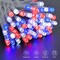Red White and Blue Lights Battery Operated, 4th of July Lights with Timer Outdoor Waterproof 9.8ft 30 LED